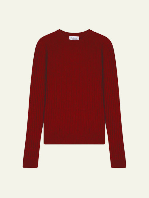 BELLA sweater crew neck ruby