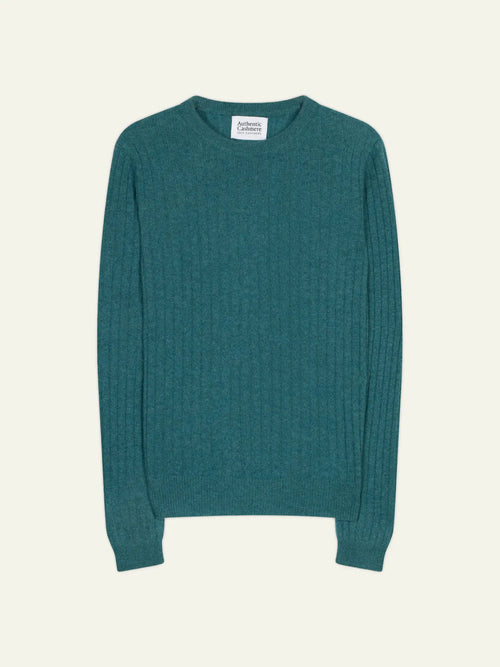 BELLA sweater crew neck heather teal