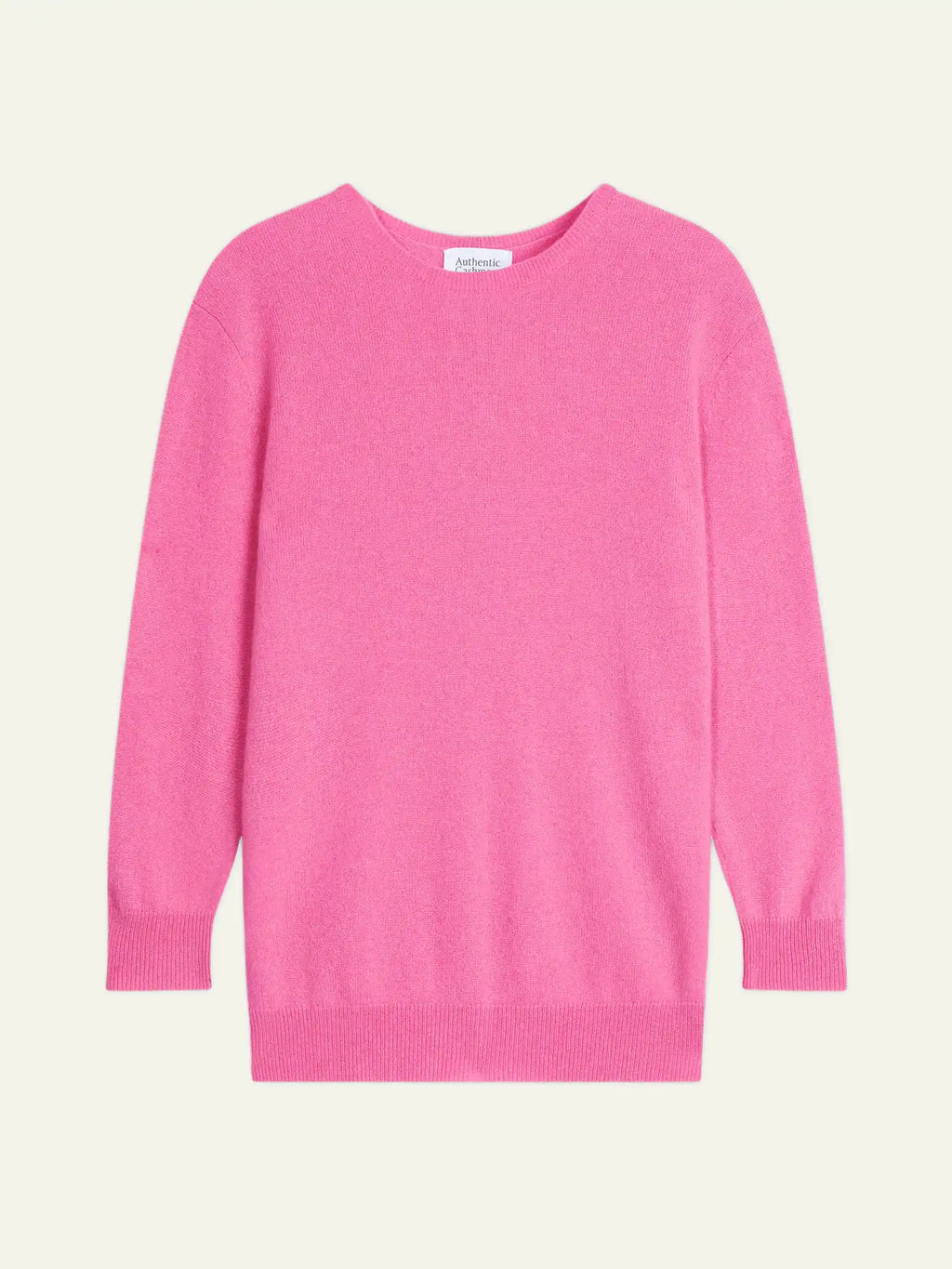 ESTARIS Sweater Crew Neck Buttoned Back Pink