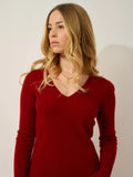 CAPELET Dress V-Neck Ruby