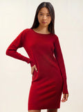 ARMET robe col rond rubis