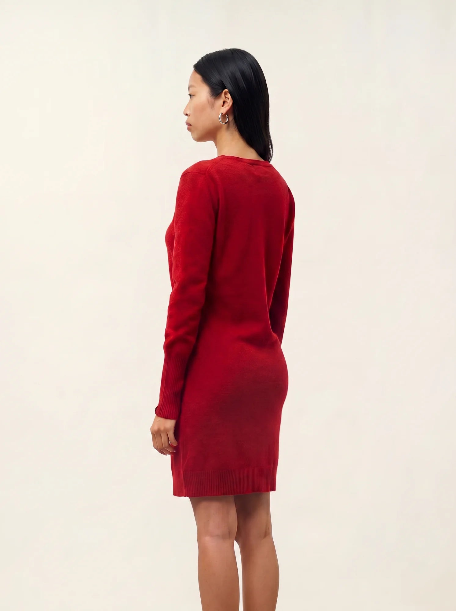 ARMET robe col rond rubis