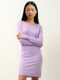 ARMET robe col rond mauve