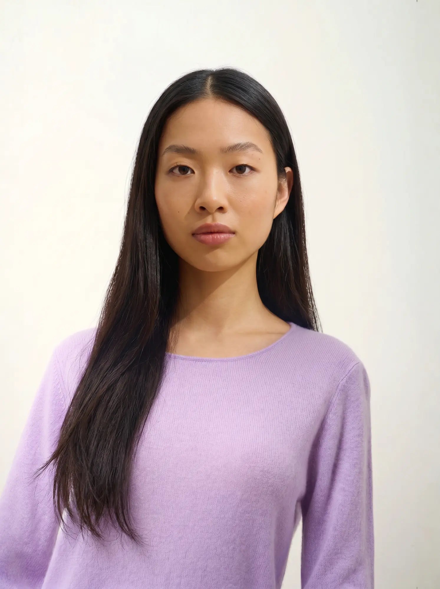 ARMET robe col rond mauve