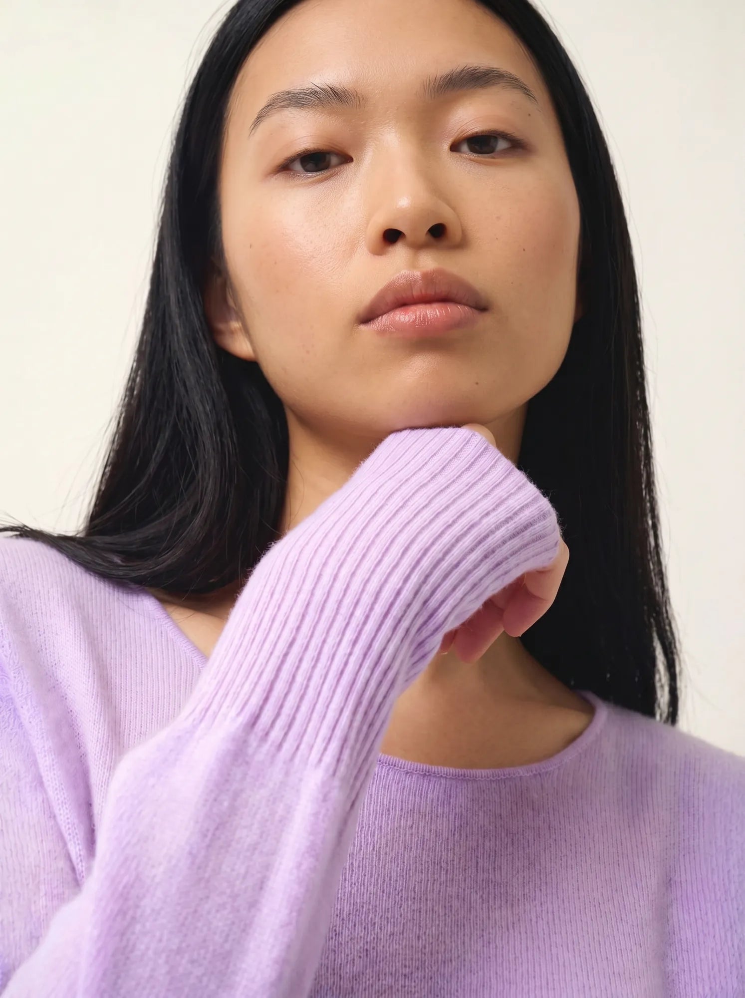 ARMET robe col rond mauve
