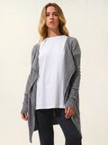CHÉSERY veste longue flanelle chiné