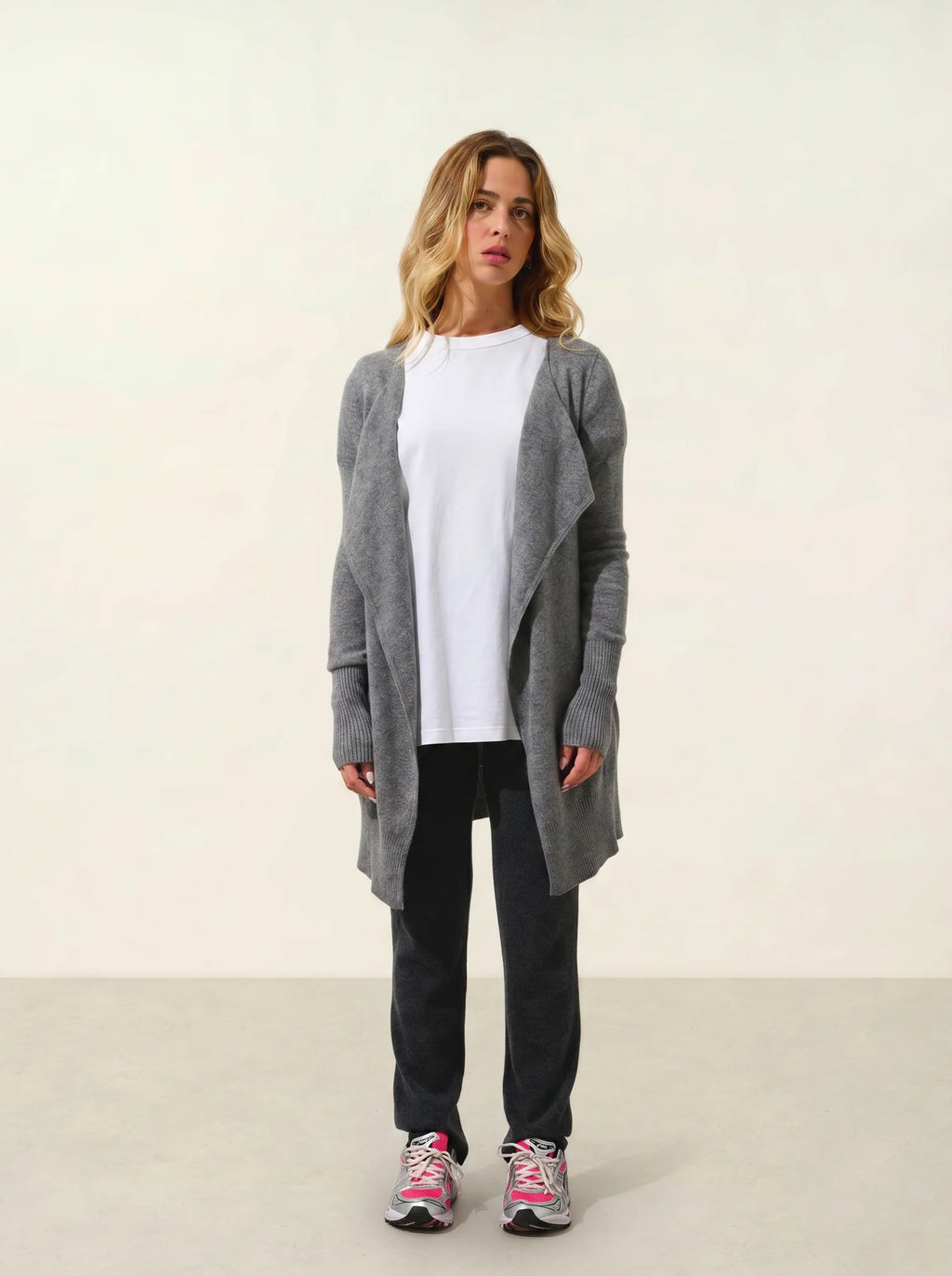 CHÉSERY veste longue flanelle chiné