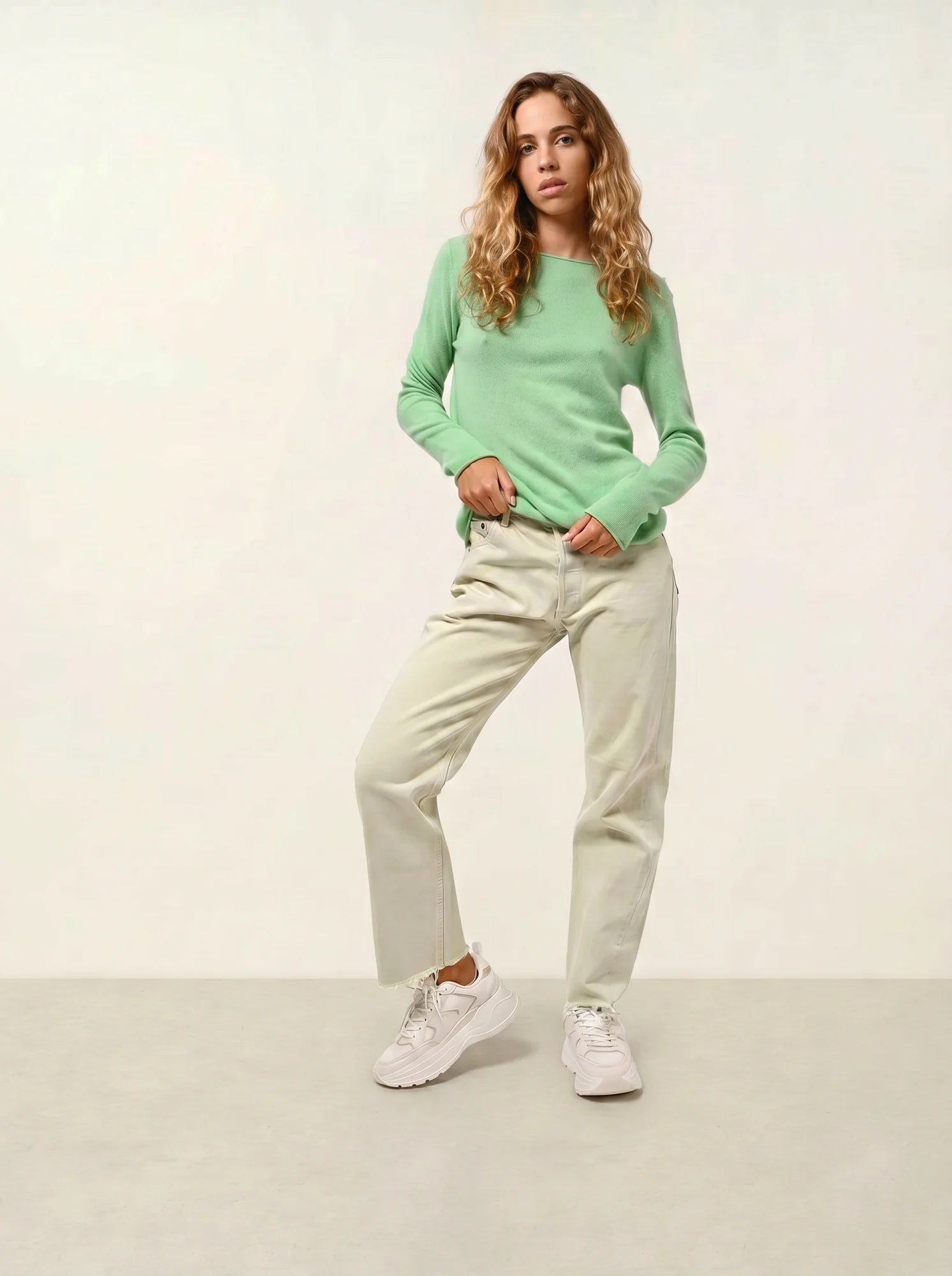 CRIOU pull col bateau tilleul