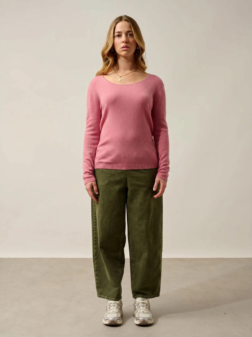 LANFON pullover rundhalsausschnitt blütenblatt
