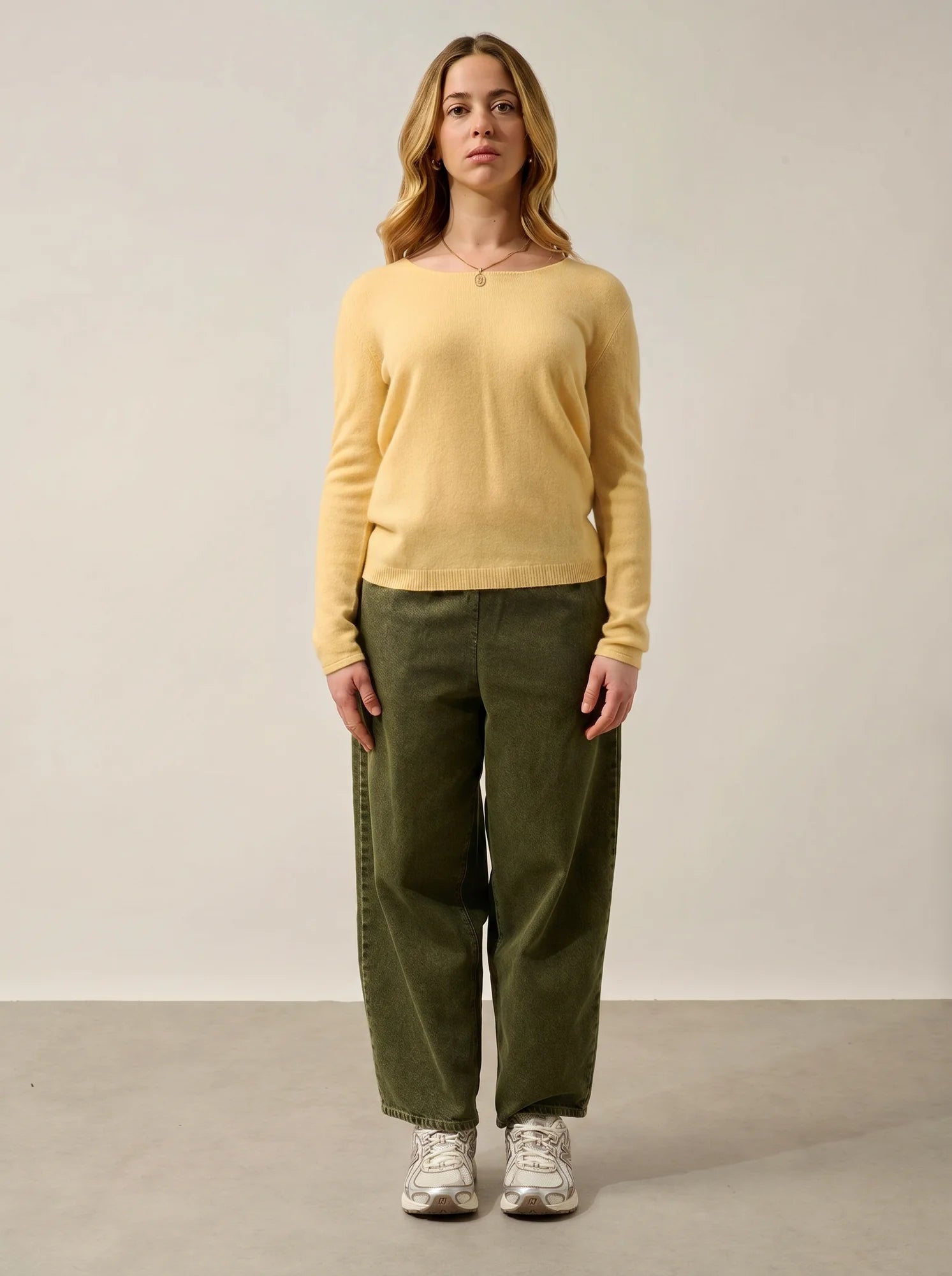 LANFON pullover rundhalsausschnitt vanille