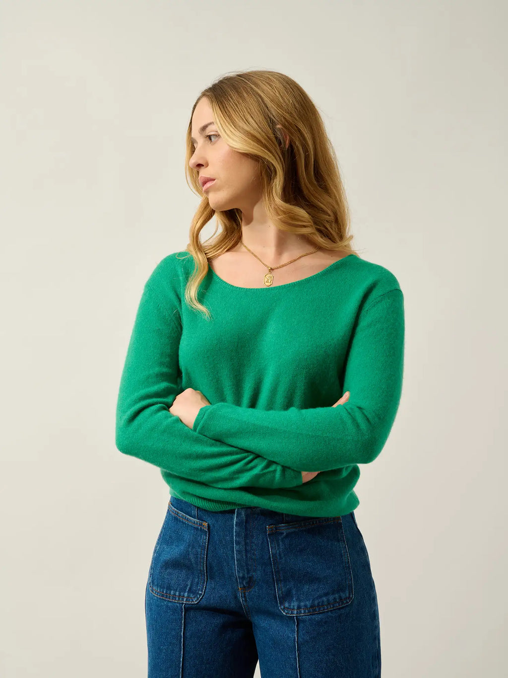 LANFON pull col rond menthe