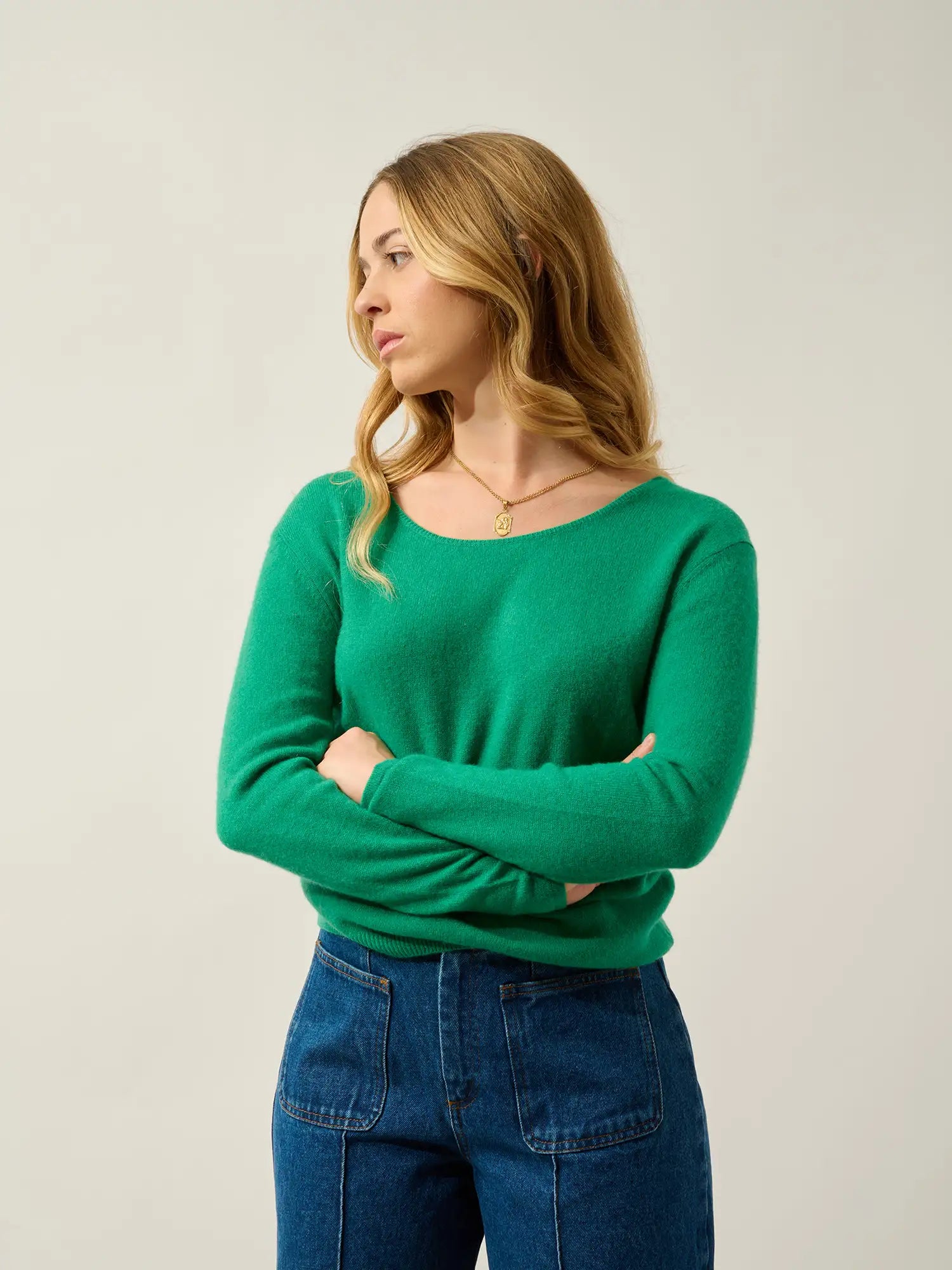 LANFON pull col rond menthe