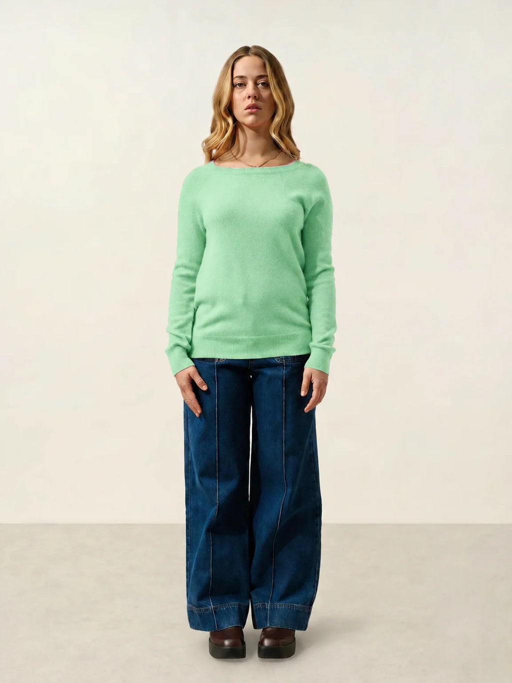 DIBONA sweater boat neck drop back linden