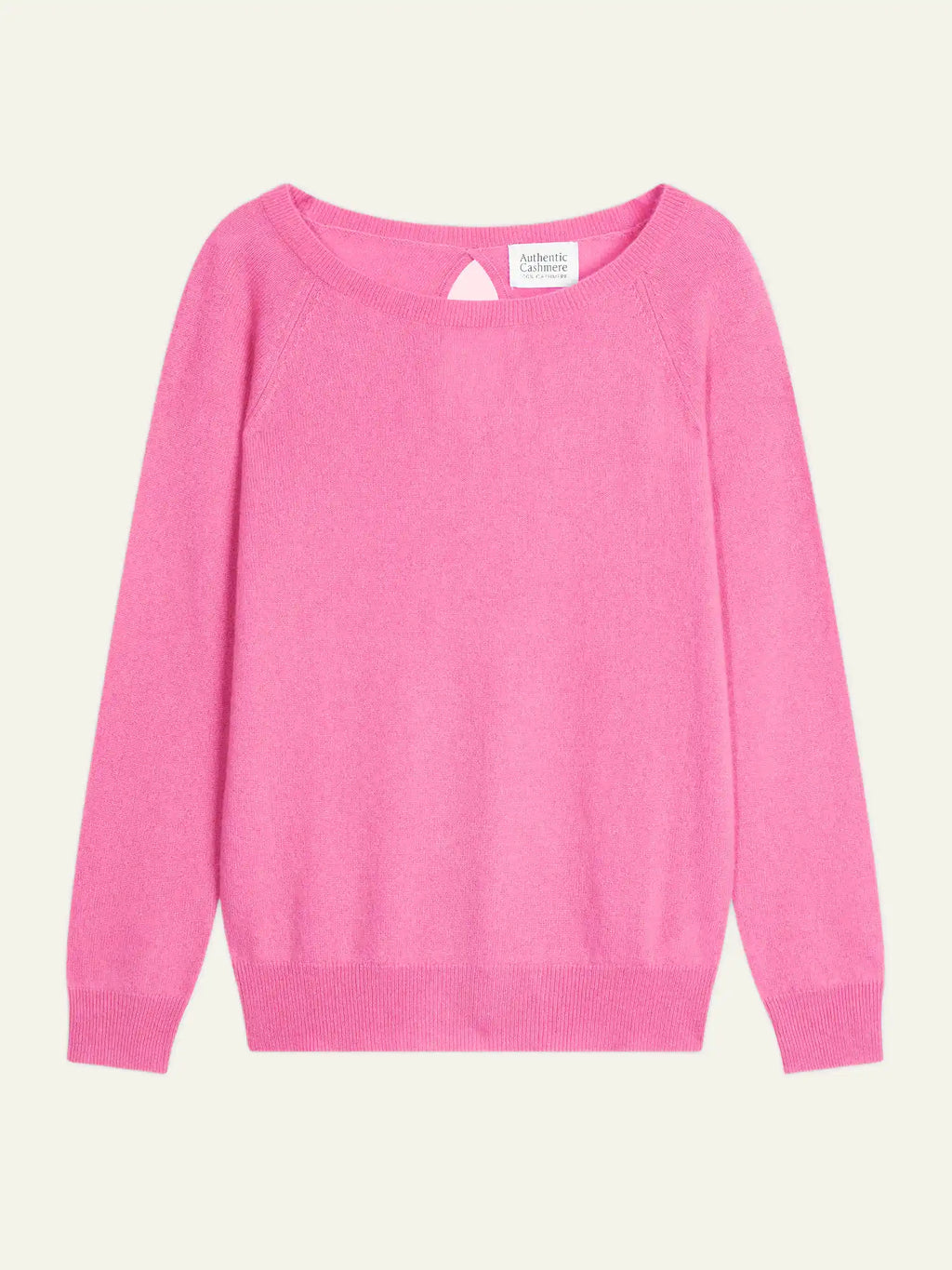 DIBONA pullover u-boot-ausschnitt tropfen hinten rosa