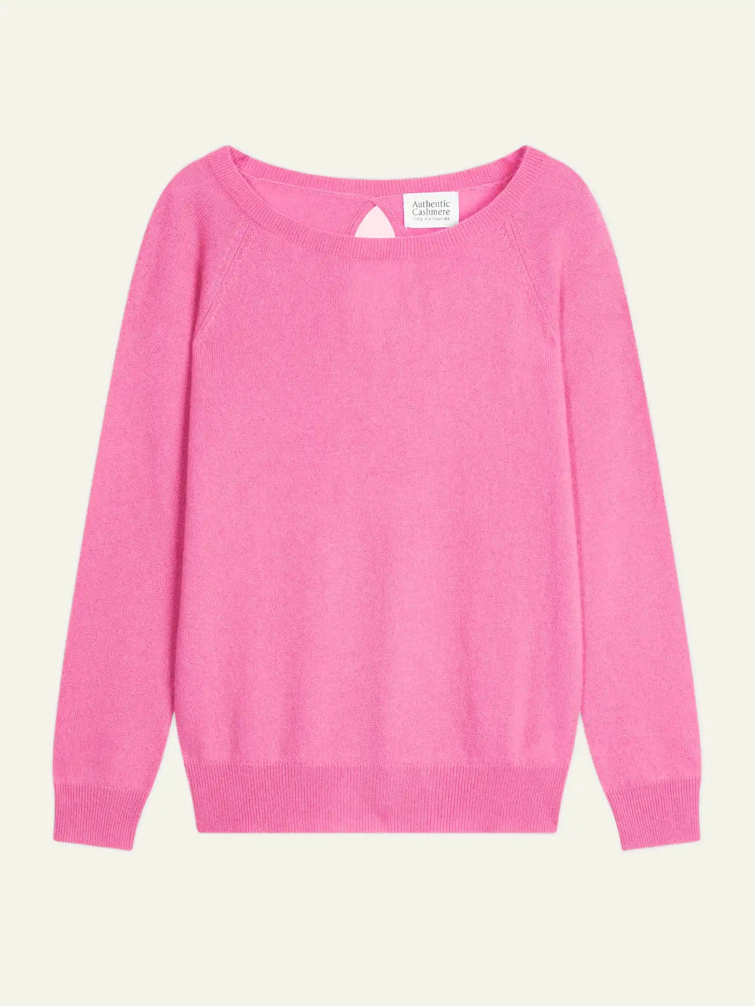 DIBONA pullover u-boot-ausschnitt tropfen hinten rosa