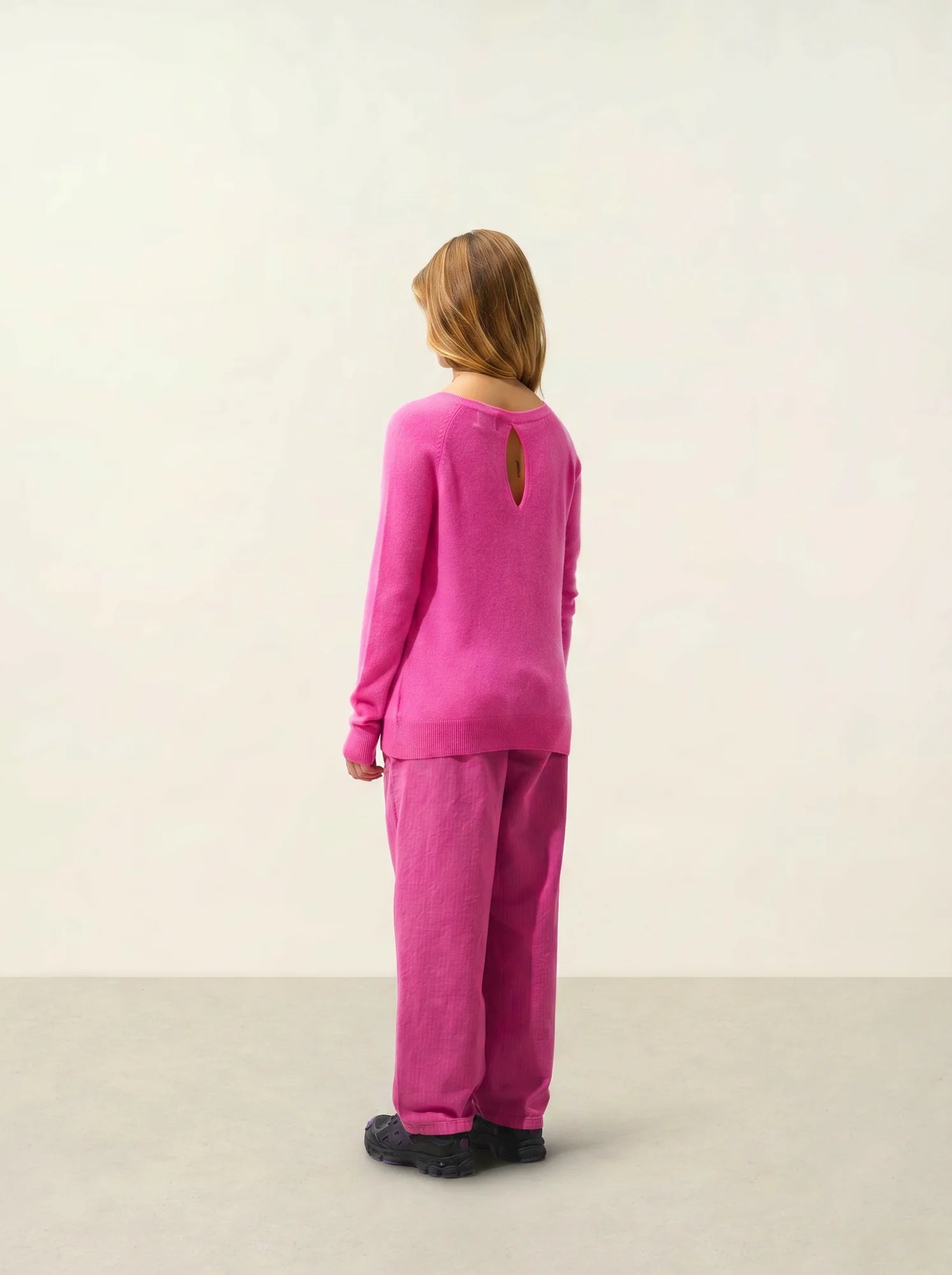 DIBONA pullover u-boot-ausschnitt tropfen hinten rosa
