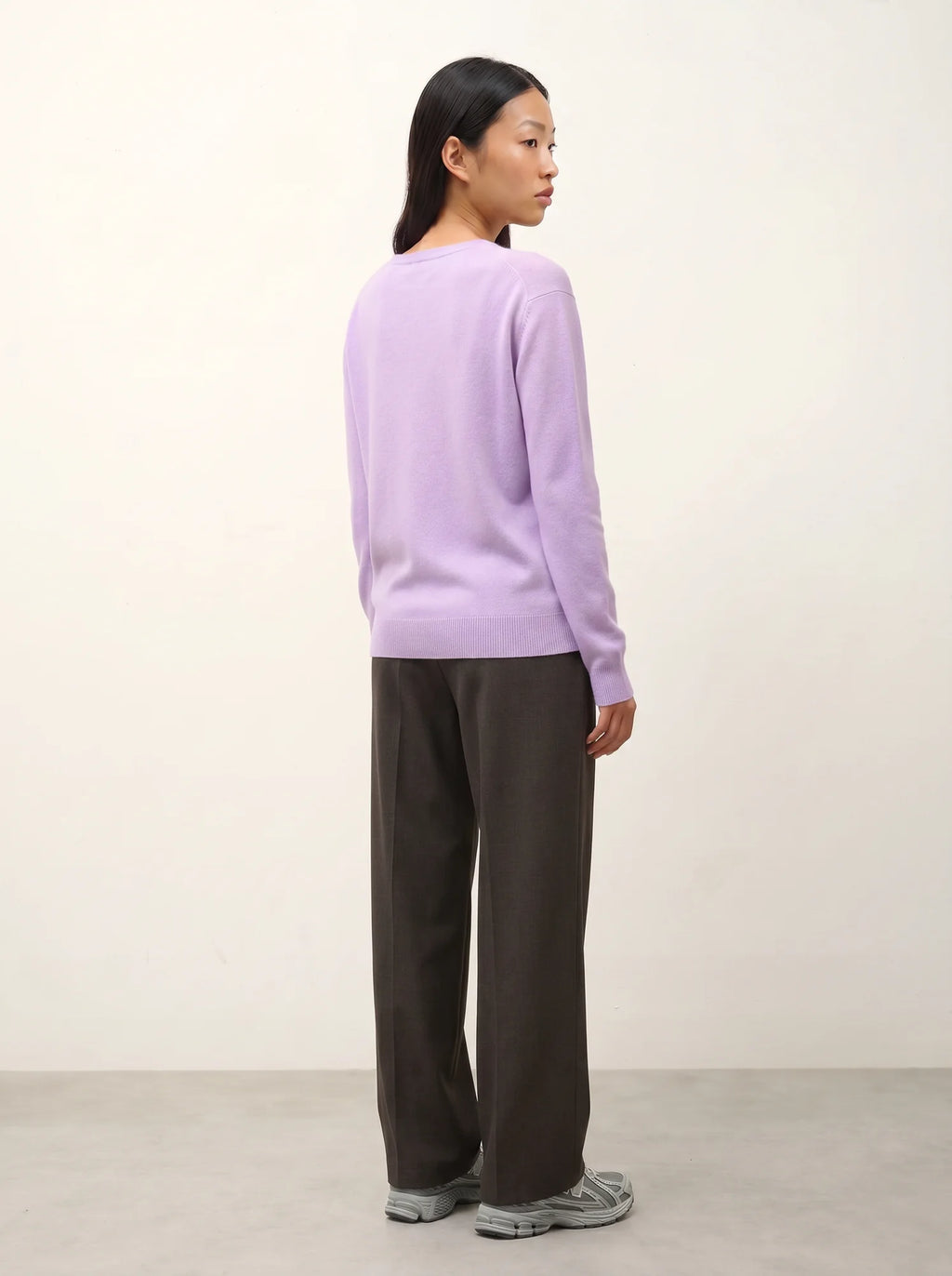 GARDORIA pull col V mauve