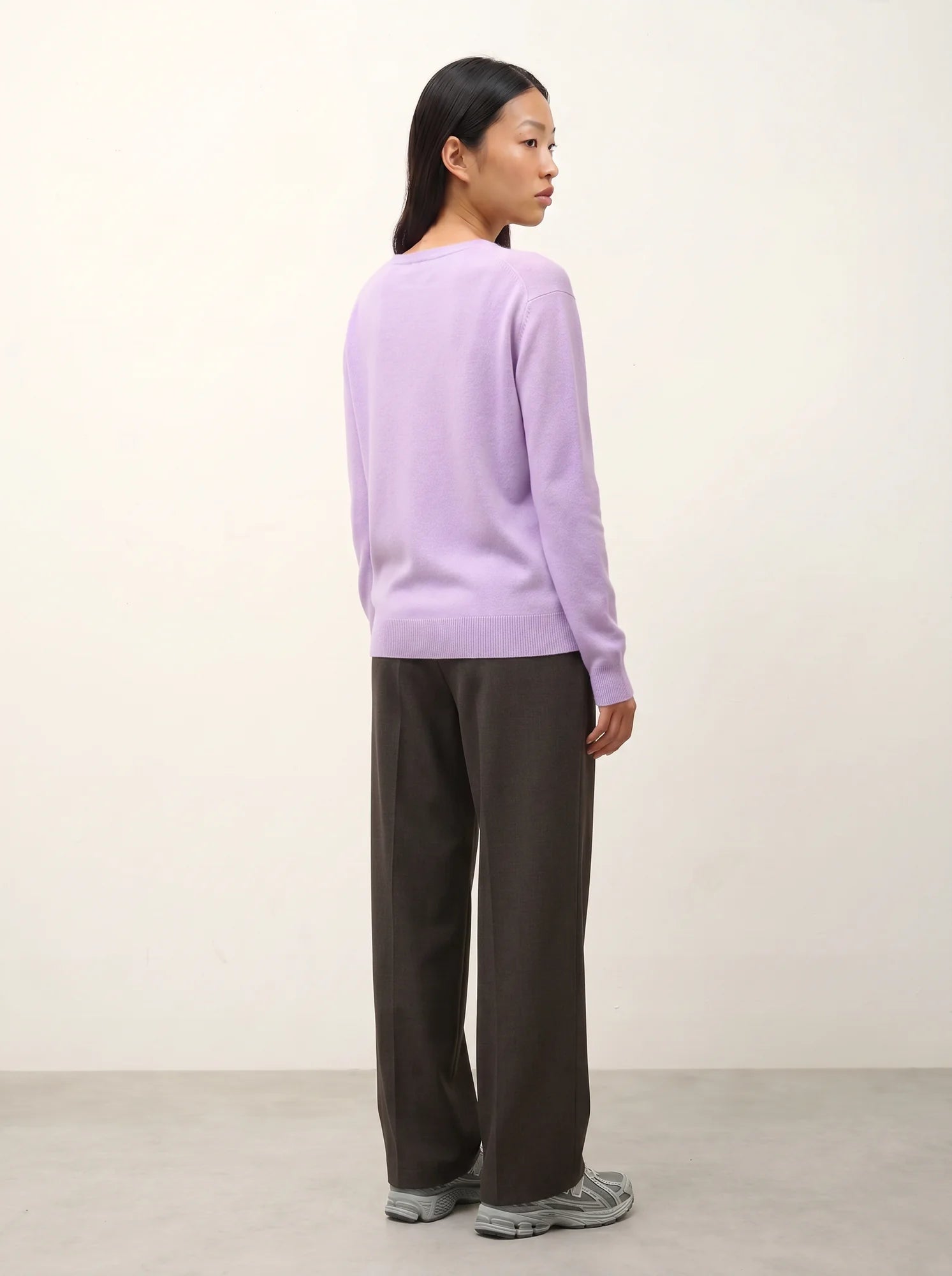 GARDORIA pull col V mauve