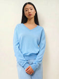 GARDORIA pull col V bleu inca