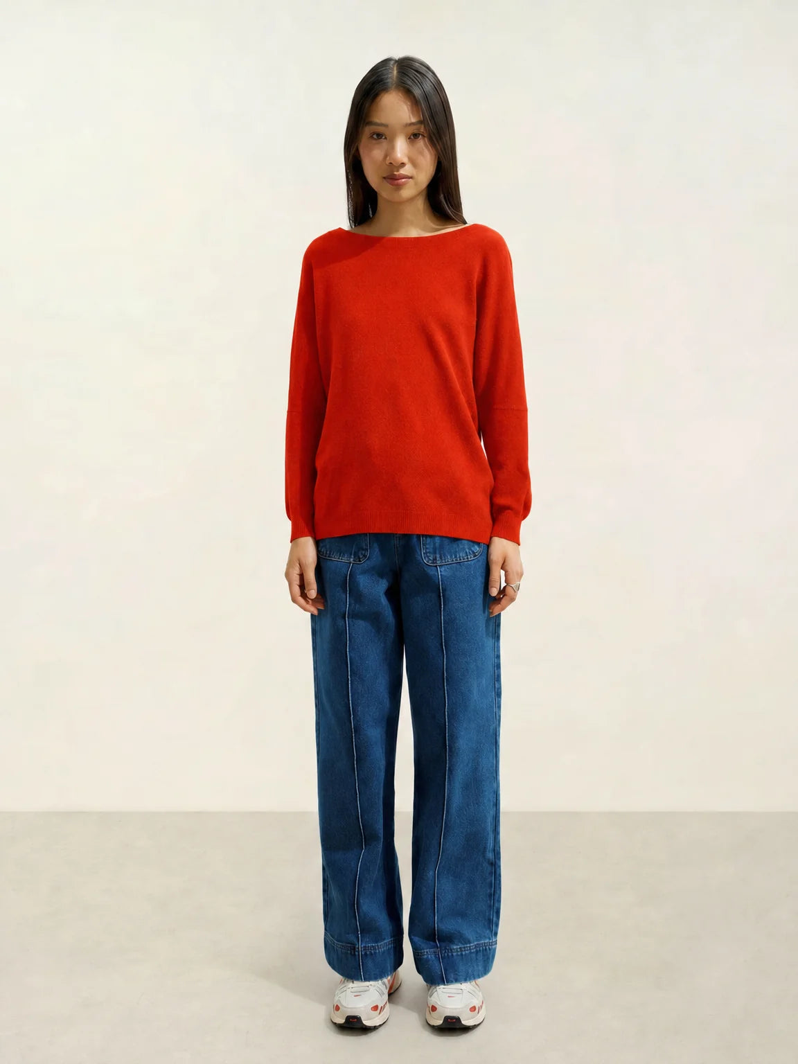 GOLÉON sweater batwing tomato