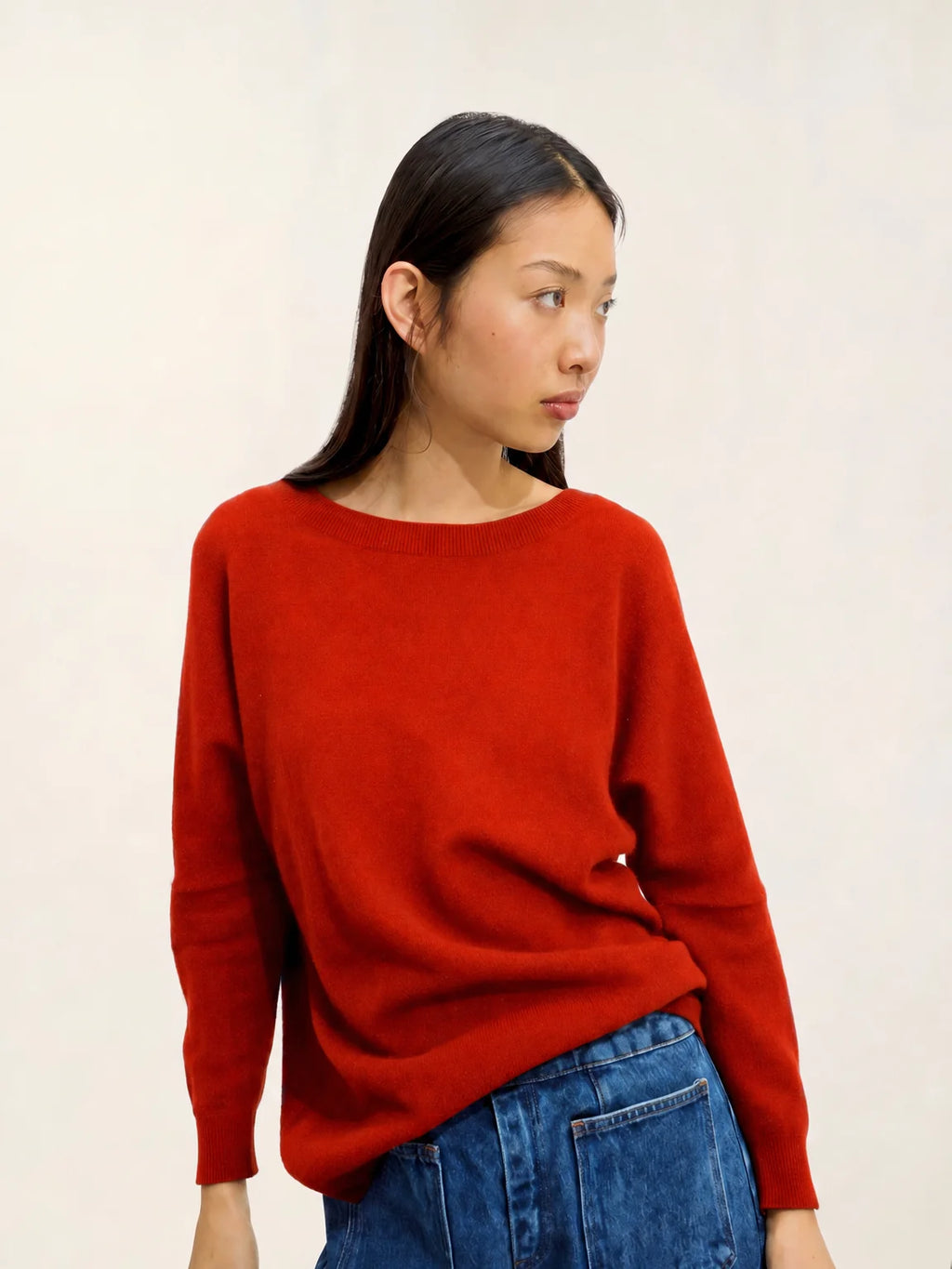 GOLÉON sweater batwing tomato