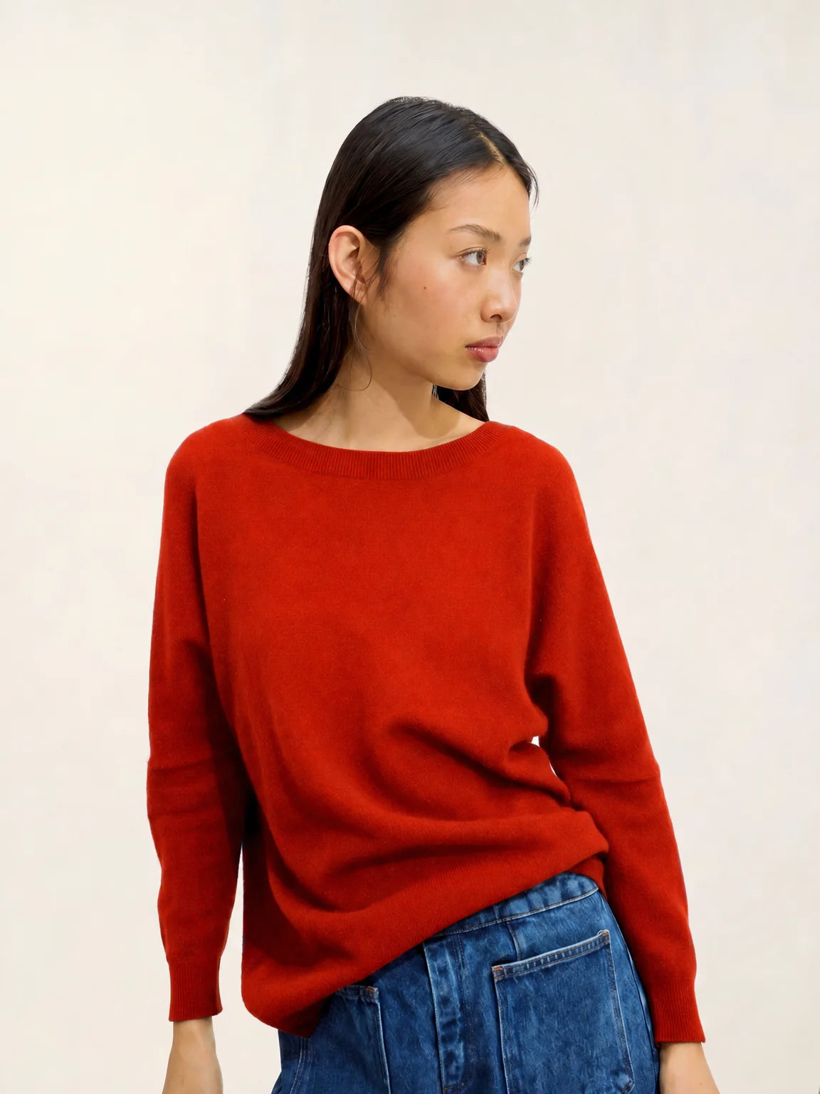 GOLÉON sweater batwing tomato
