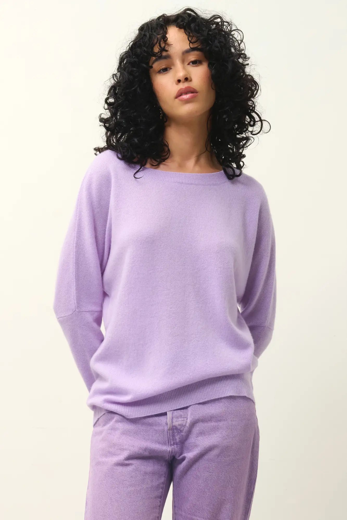 GOLÉON sweater batwing mauve