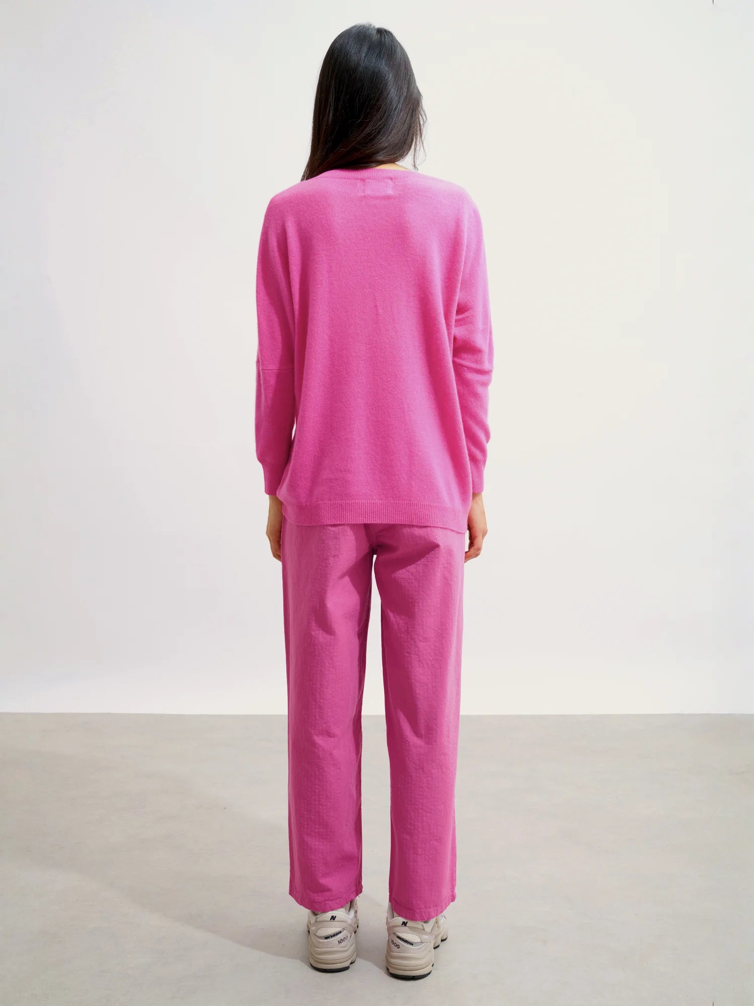 GOLÉON pull chauve souris rose