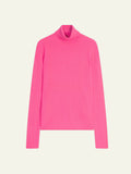 BISE Pull Col Roulé Rose Fluo