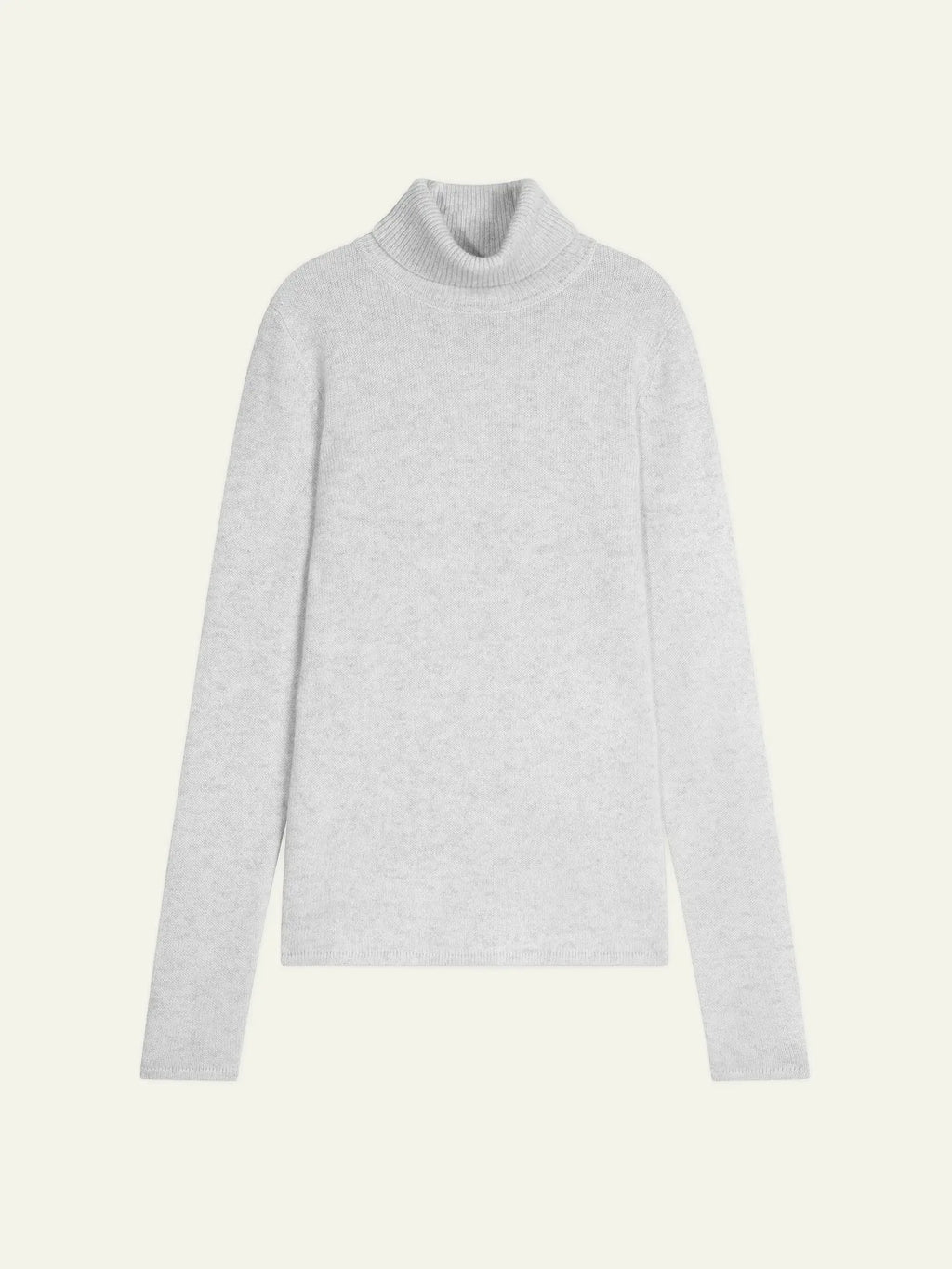 TED pull col roulé 4 fils gris perle chiné