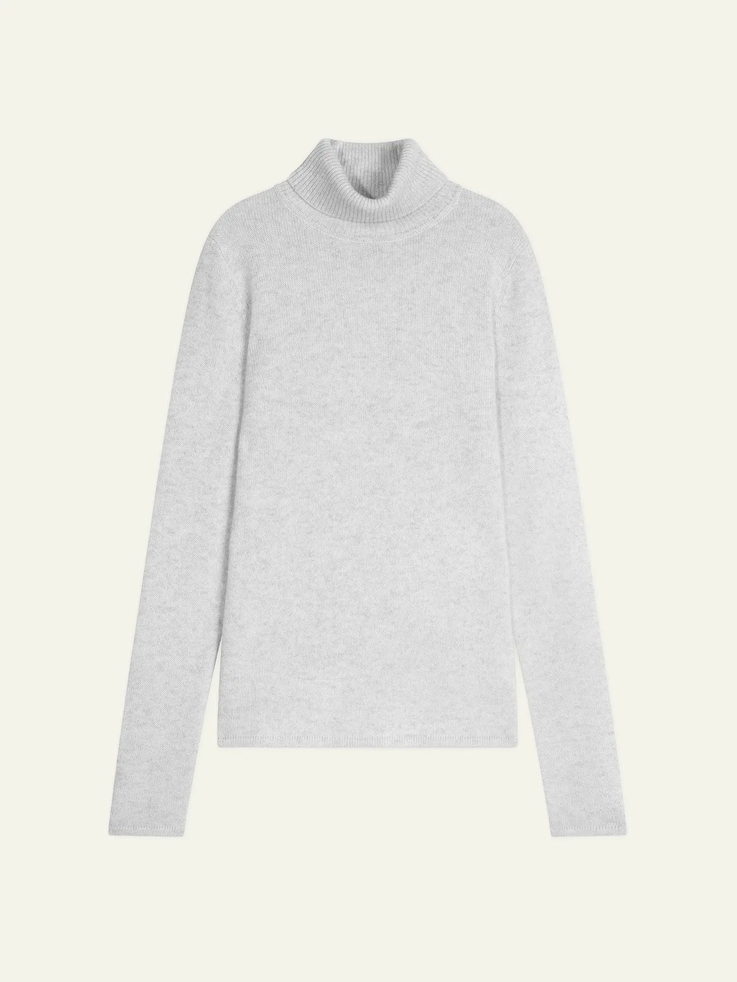 TED pull col roulé 4 fils gris perle chiné