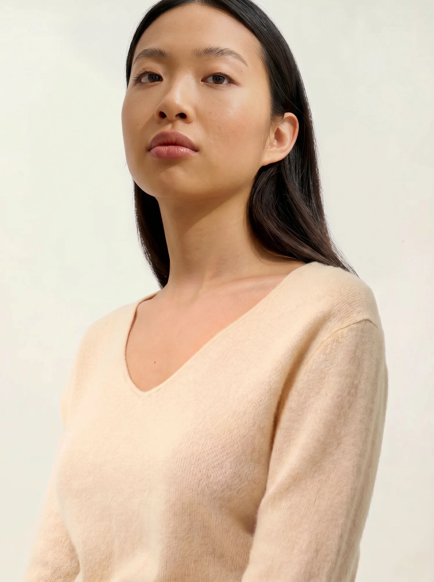 GALISE pull col V beige