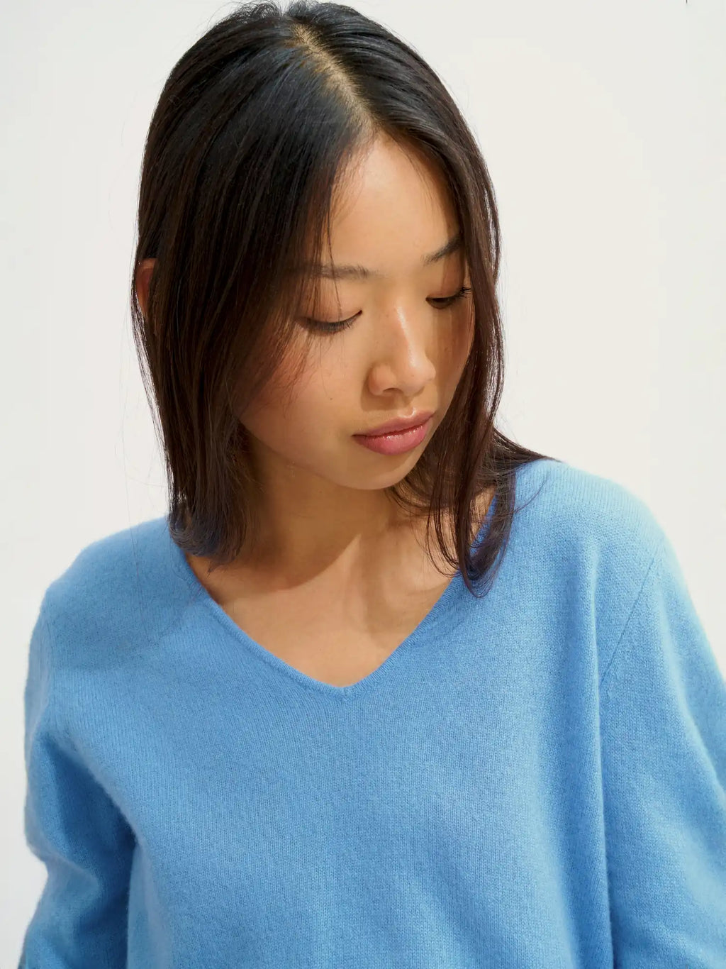 GALISE pull col V bleu bébé