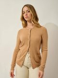 CARON Strickjacke Rundhalsausschnitt Sahara