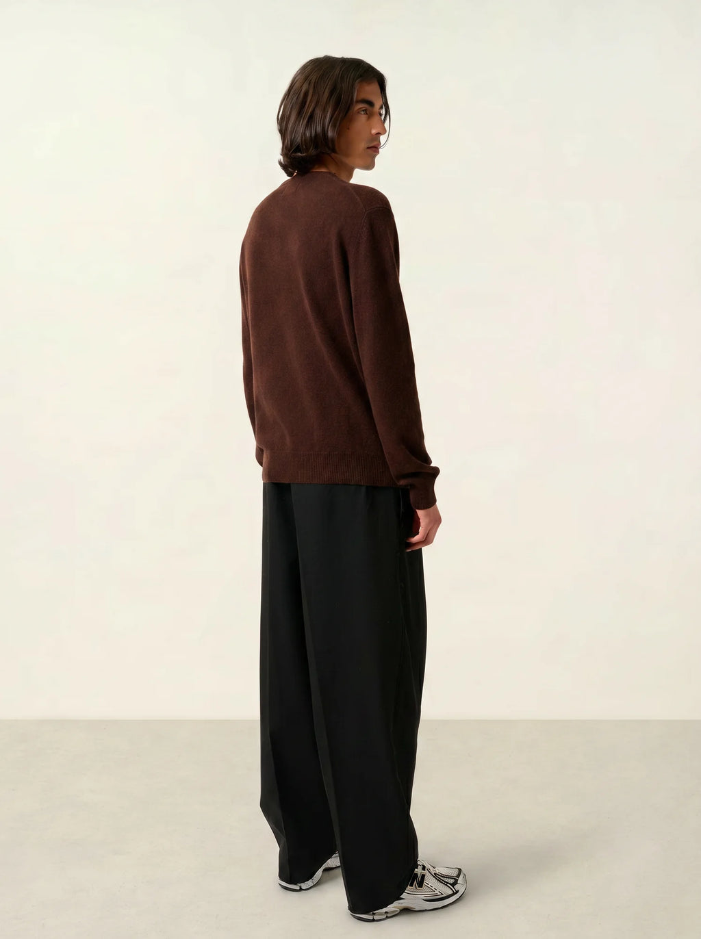AIGLIÈRE pull col rond café