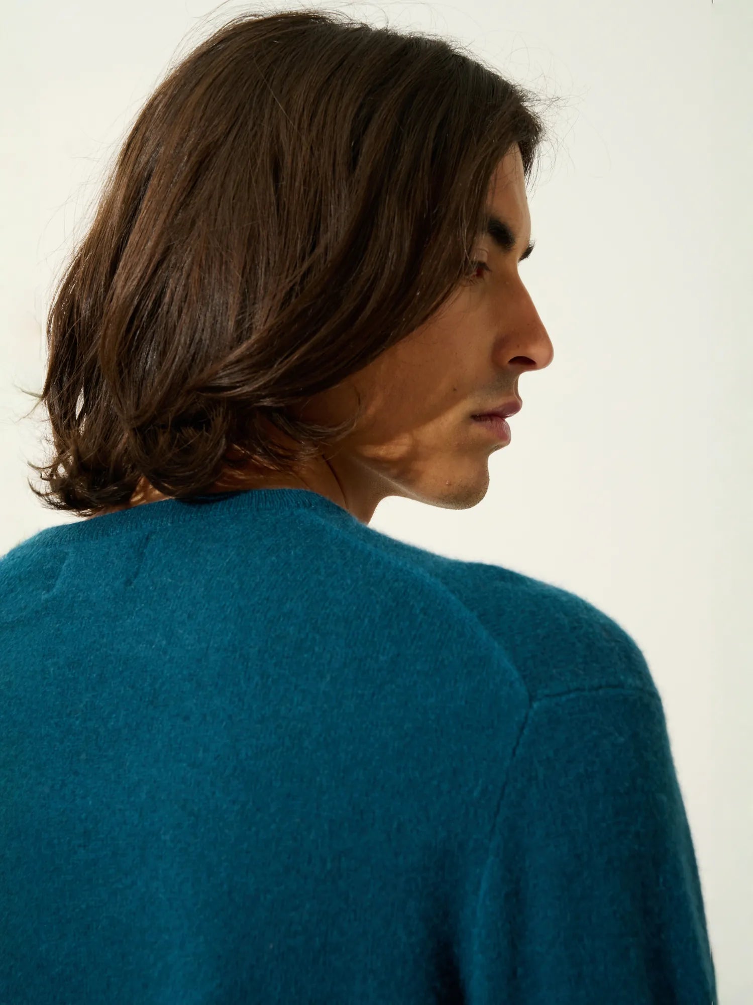 AIGLIÈRE pull col rond vert canard