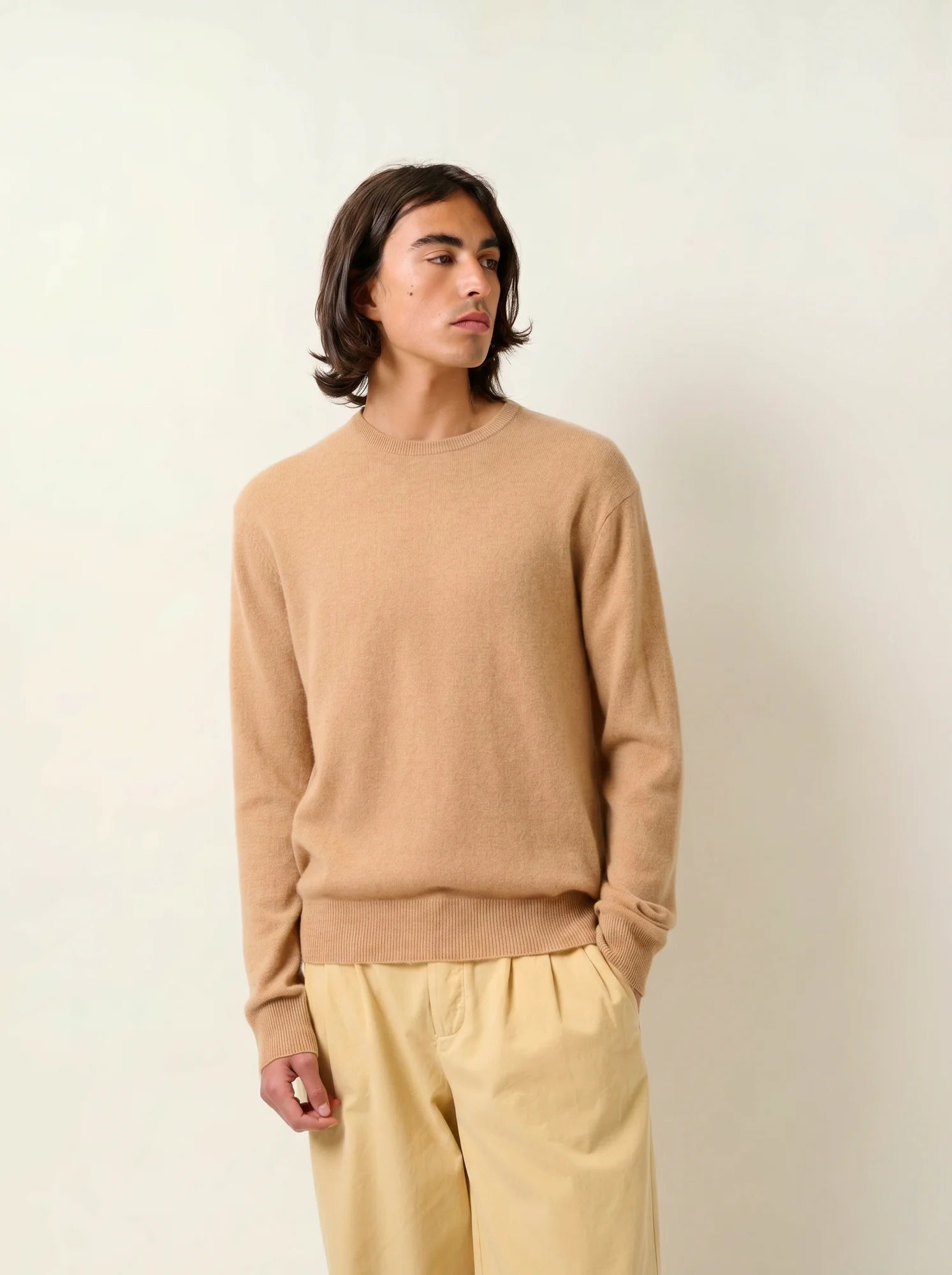 AIGLIÈRE pull col rond sahara