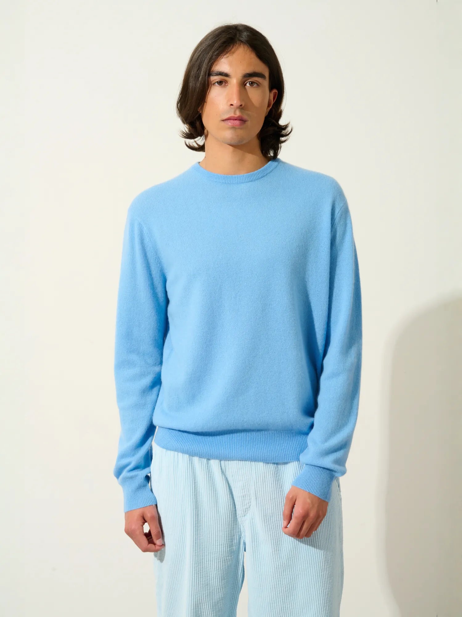 AIGLIÈRE pull col rond bleu bébé