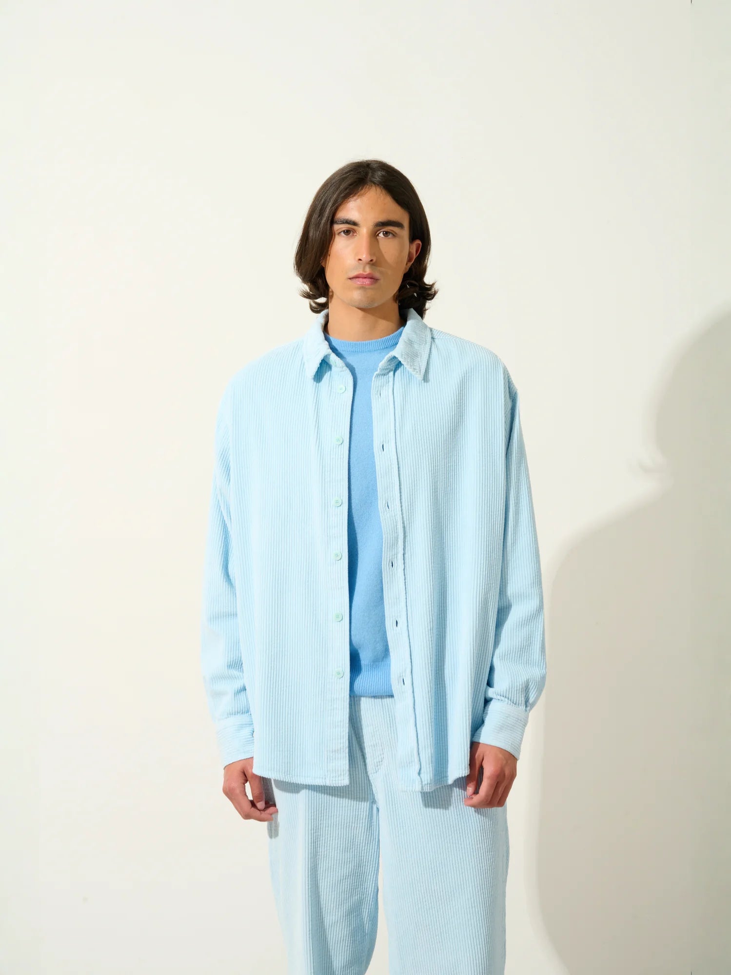 AIGLIÈRE pull col rond bleu bébé