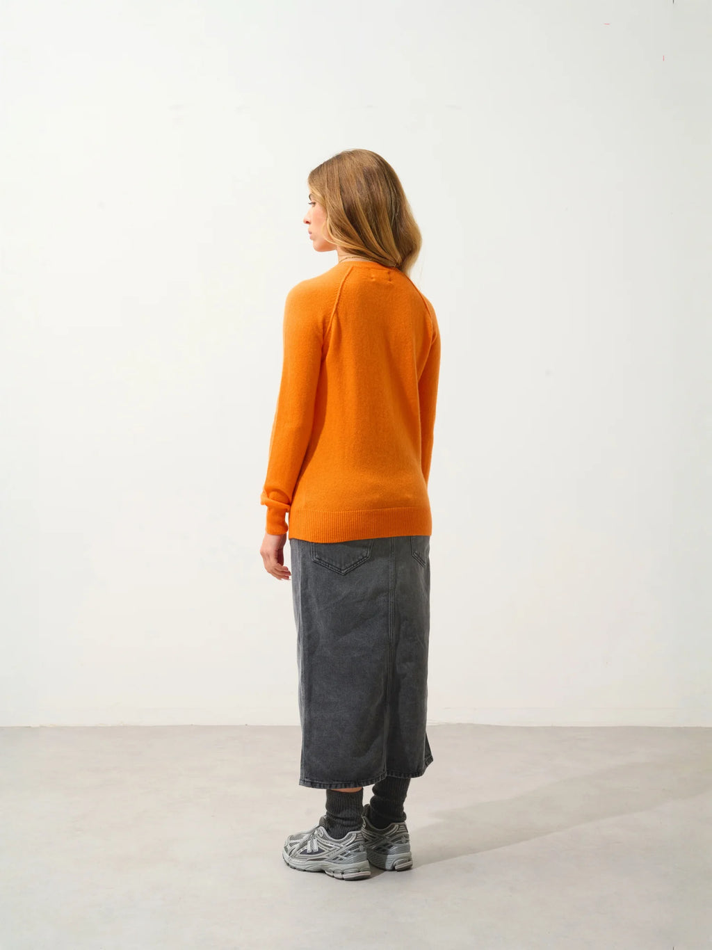 ETRET Pullover Rundhalsausschnitt Mandarine