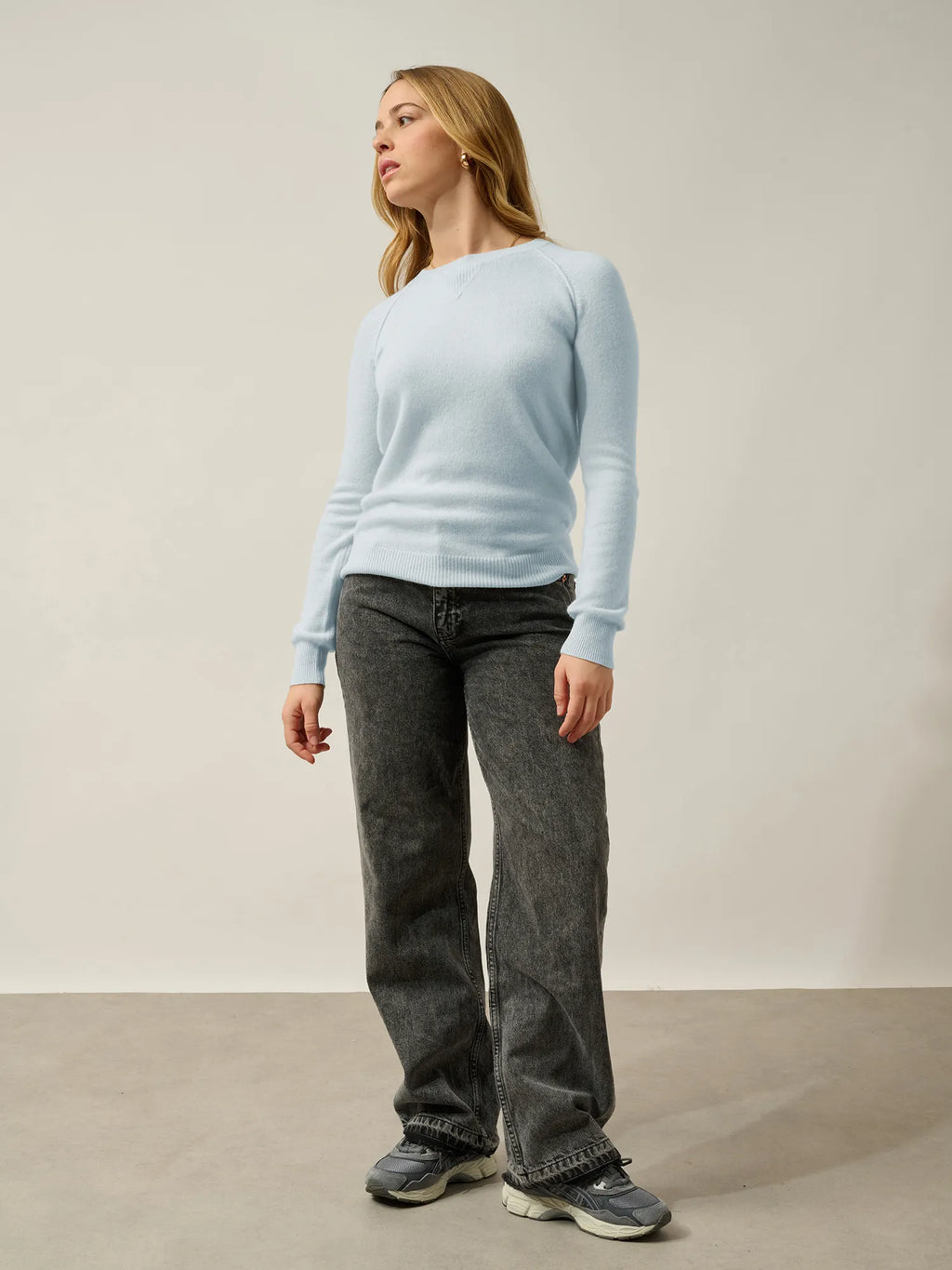 ETRET Pullover Rundhalsausschnitt Frostblau