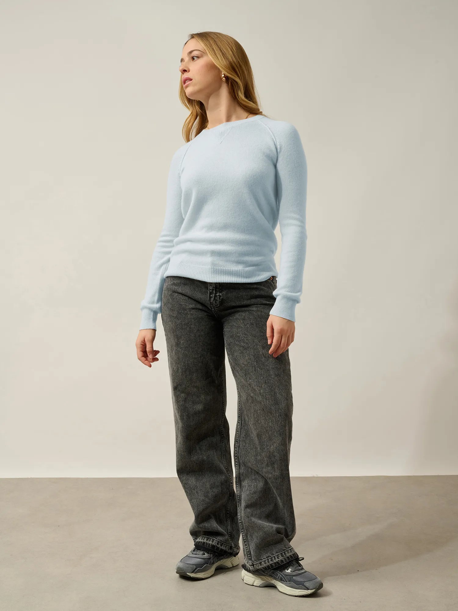 ETRET Pullover Rundhalsausschnitt Frostblau