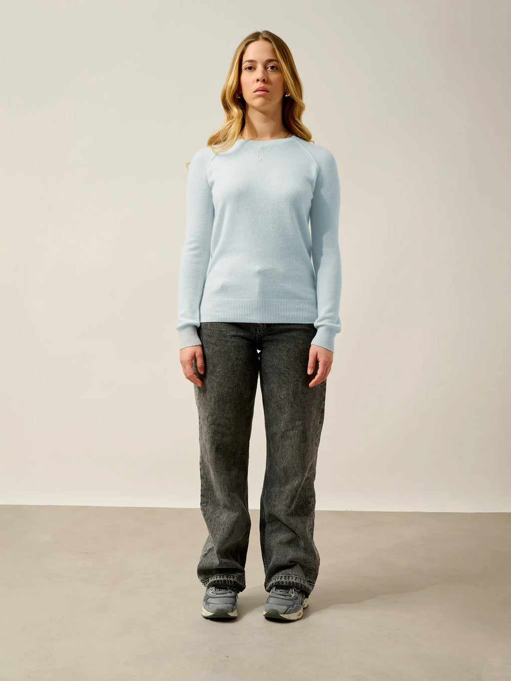 ETRET Pullover Rundhalsausschnitt Frostblau