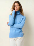 FORNET pull col roulé bleu bébé
