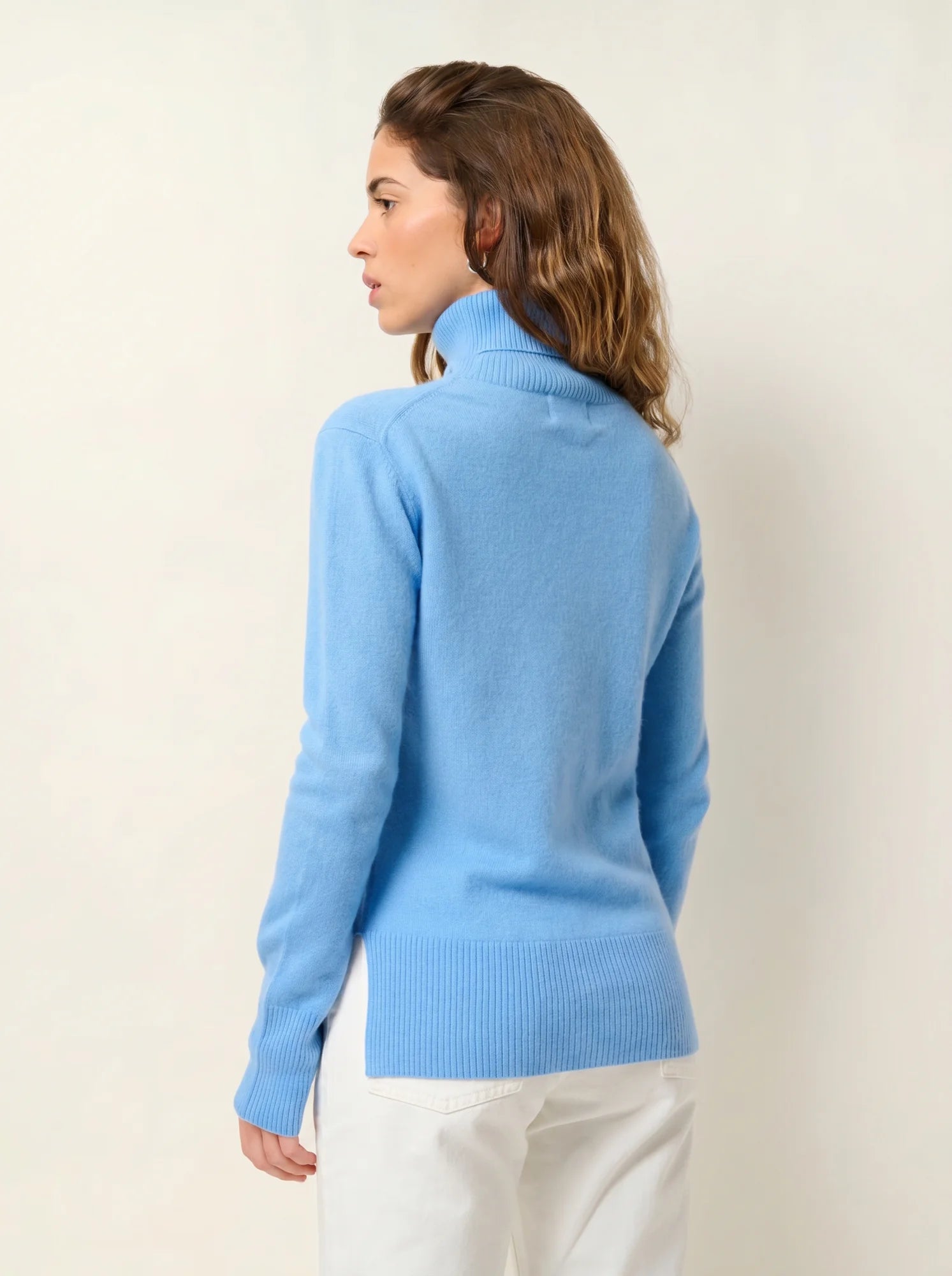 FORNET pull col roulé bleu bébé