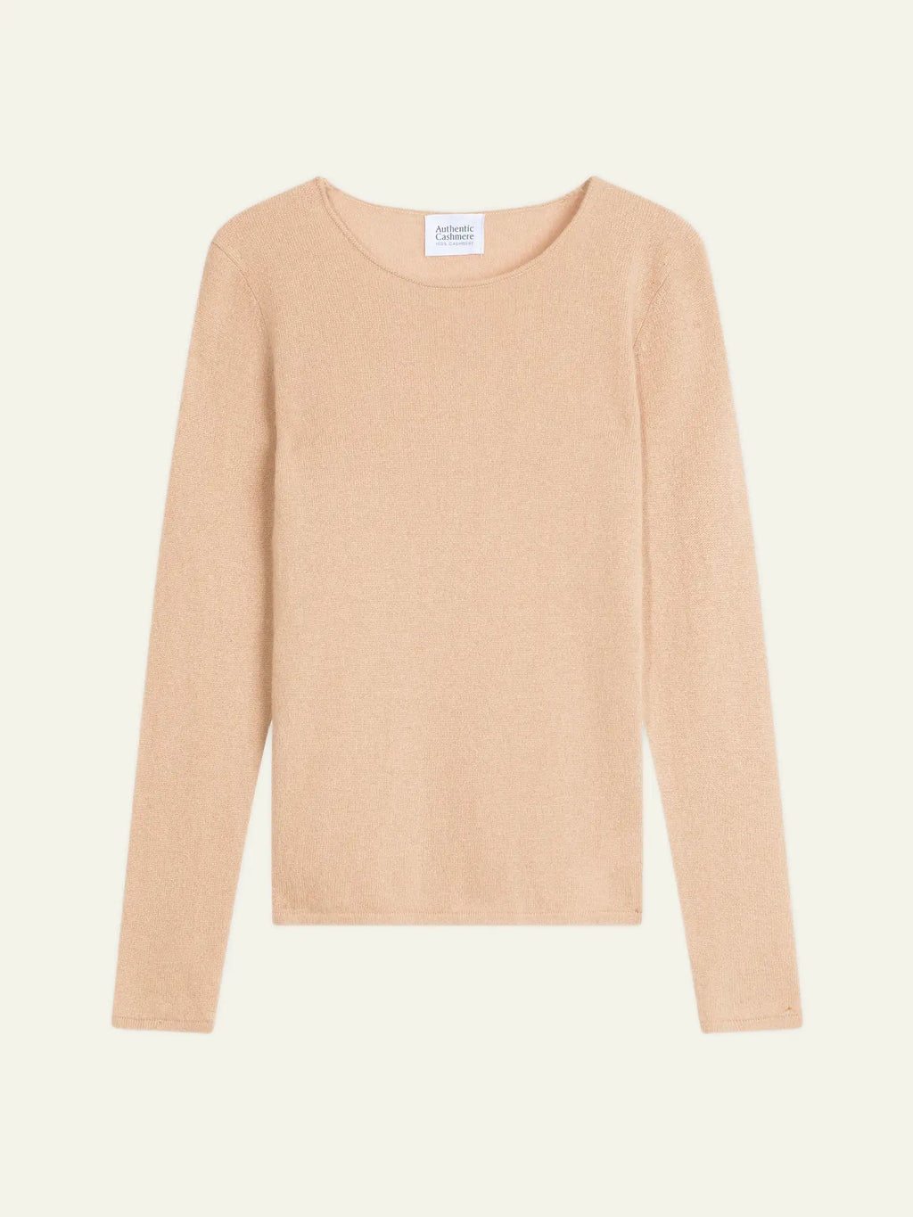 CRIOU Pullover U-Boot-Ausschnitt Beige