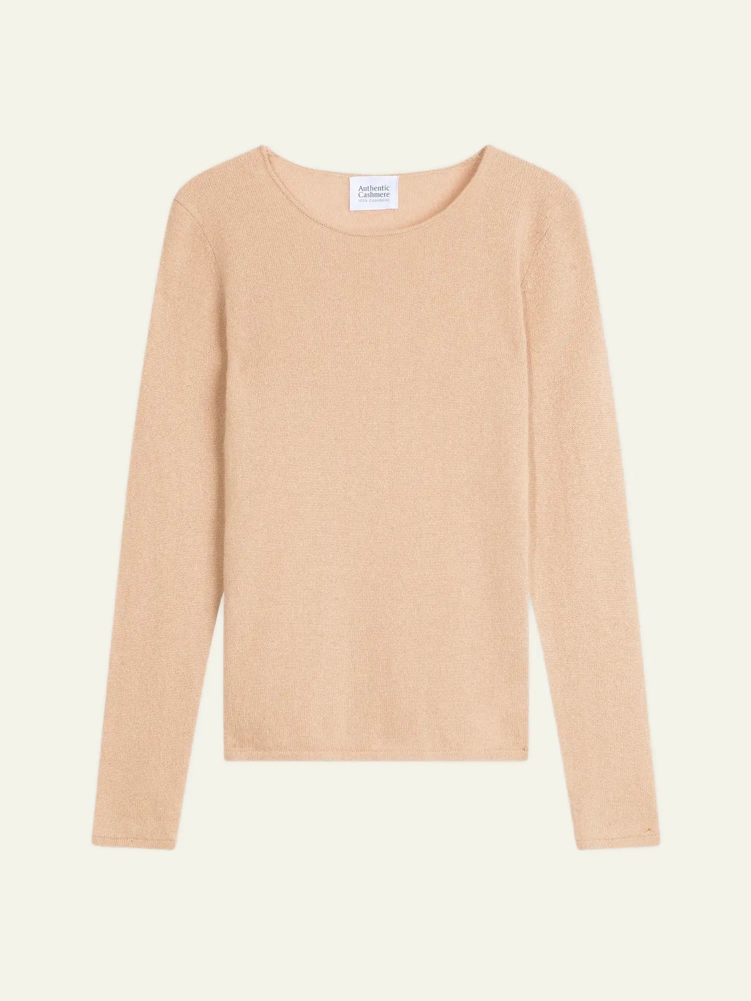 CRIOU Pullover U-Boot-Ausschnitt Beige