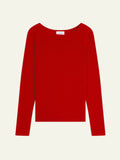 CRIOU Pull Col Bateau Carmin