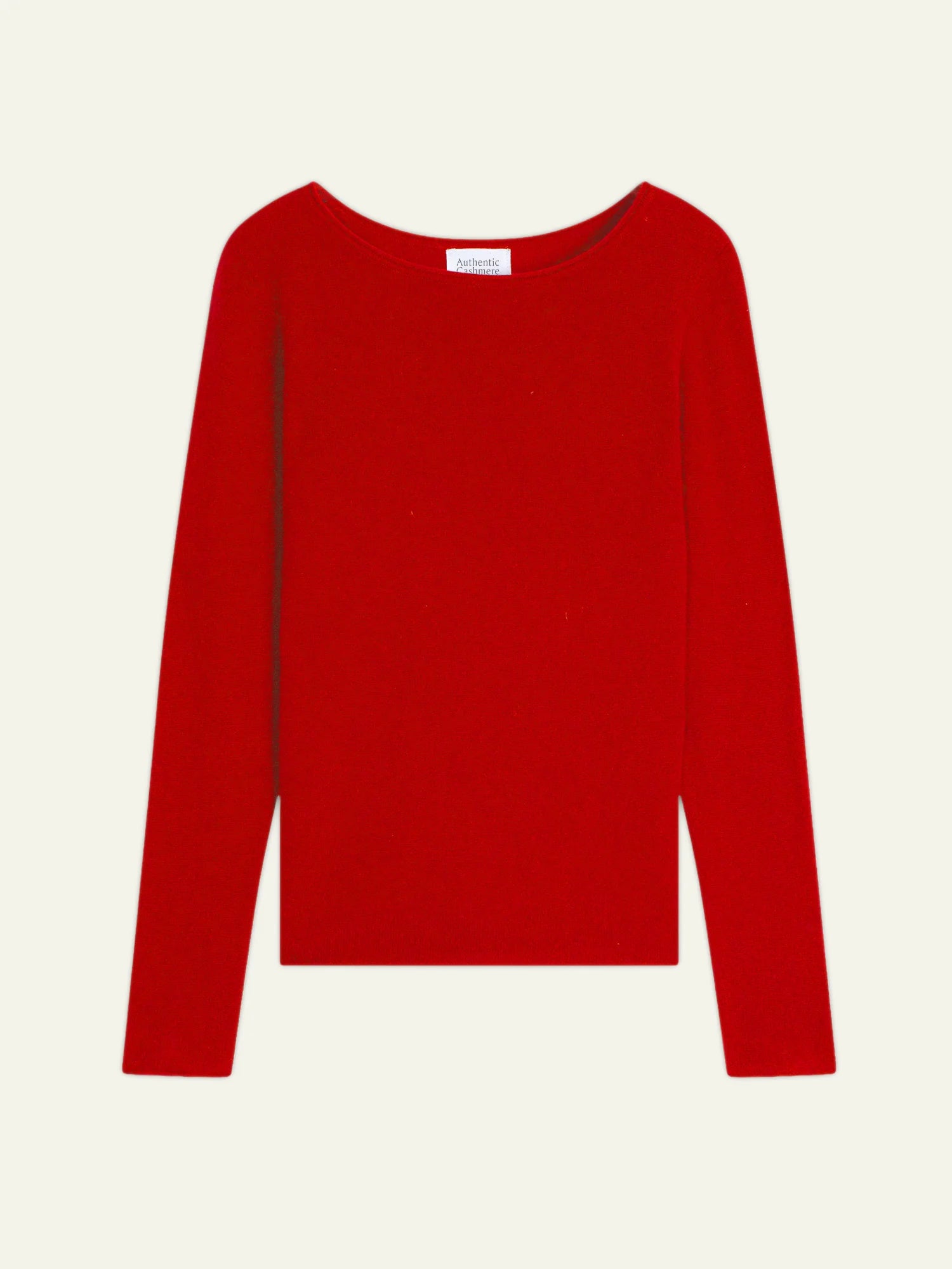 CRIOU Pullover U-Boot-Ausschnitt Karmin