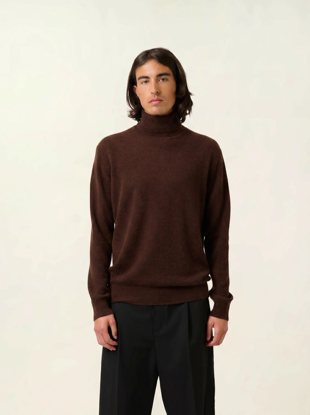 BANGE Pullover Rollkragen Kaffeebraun
